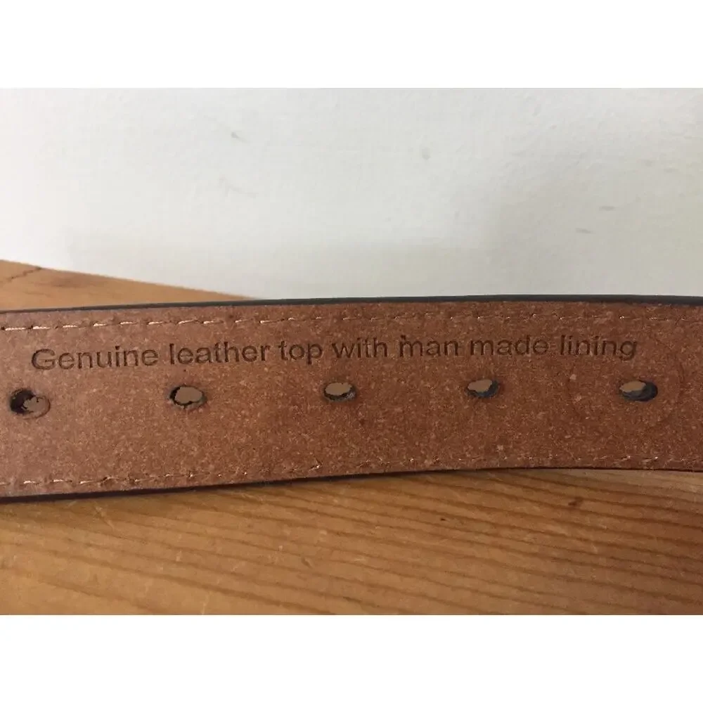 Nocona Belt Company Modern Camo & Brown Leather Metal Deer Skull Belt Kids Sz 18